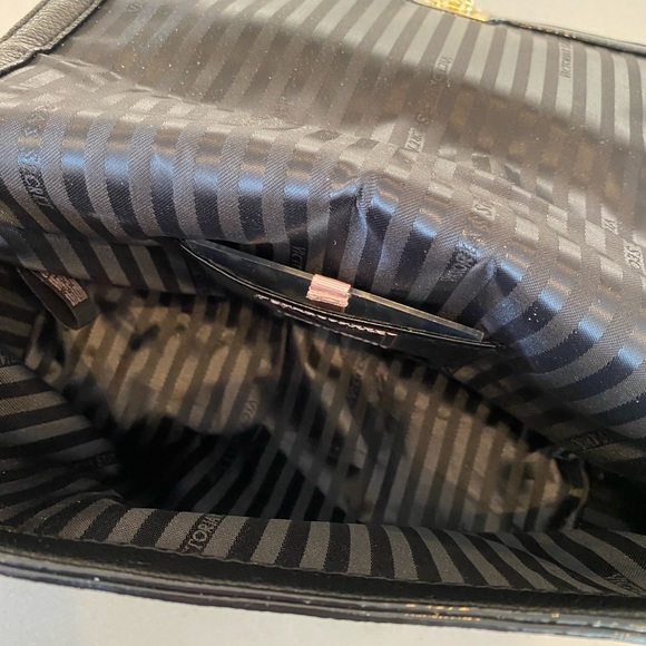 Black and Gold Crossbody Bag with Studded Design - Picture 7 of 9